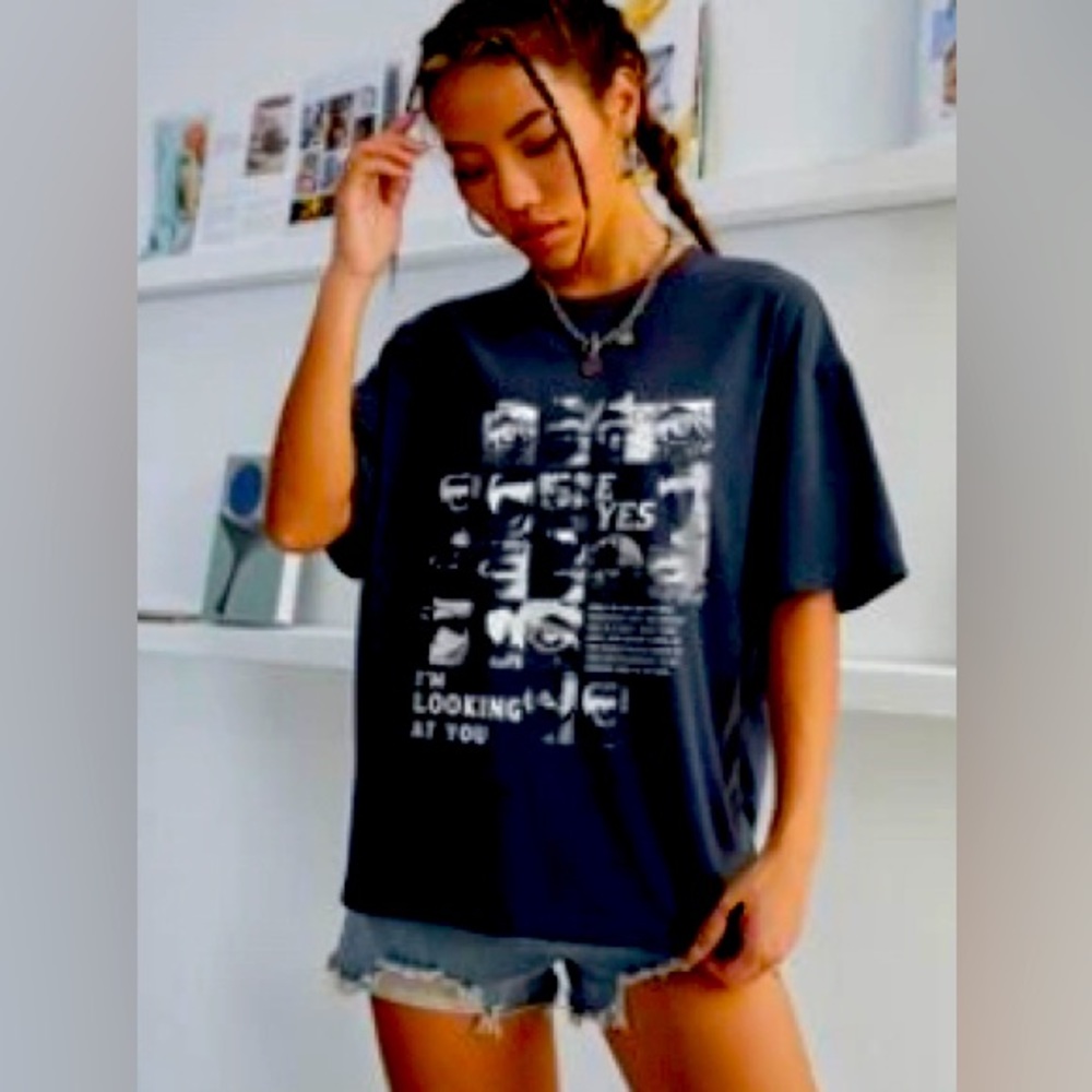 Eye design tee, SHEIN